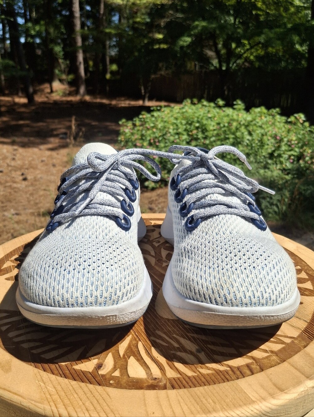 Allbirds Women's Tree Dasher TD Athletic Sneakers Blue Grey Knit Size 10 - Picture 2 of 9